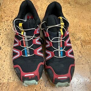 Salomon Speedcross 3 Trail Running Shoes - Black and Red